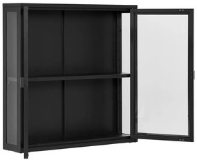 Vitrină neagră din metal suspendată 80x80 cm Brisbane – House Nordic