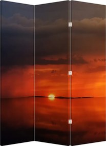 Paravan - Apus de soare cu barca (126x170 cm)