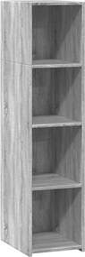 vidaXL Dulap înalt, gri sonoma, 30x41x124 cm, lemn compozit