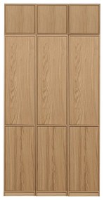 Bibliotecă modulară în culoare naturală cu aspect de lemn de stejar 120x243 cm Modulair – vtwonen