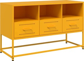 vidaXL Dulap TV, galben muștar, 100,5x39x60,5 cm, oțel