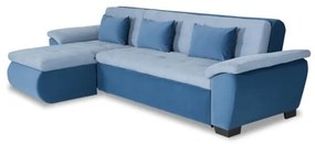 Coltar Extensibil Stanga Novara, Albastru, 309 x 172 x 90 Cm
