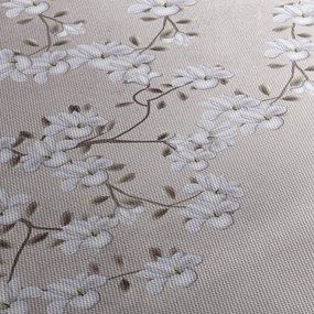 Tablou - Flori într-un peisaj gri (cu ceas) (90x30 cm)