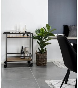 Cărucior de bar cu plăci în decor de stejar Casa Nordic Vita