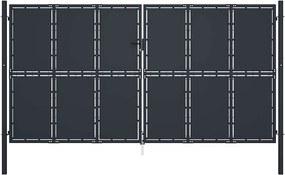 vidaXL Poartă de grădină din oțel 400x175 cm antracit