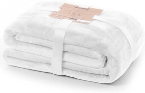 Pătură din microfibră DecoKing Mic, 160 x 210 cm, alb