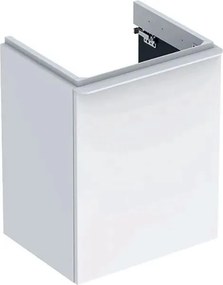 Dulap baza pentru lavoar suspendat Geberit Smyle Square alb 1 usa opritor dreapta 50 cm