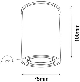 Spot OSAKA 1xGU10/15W/230V negru Shilo 1119