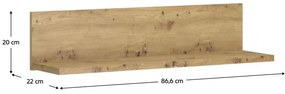 Raft de perete IRON (stejar artisan). 1091580