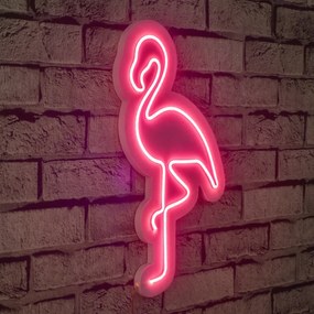 Decoratiune luminoasa LED de perete Flamingo Roz 42x23x2 cm