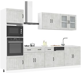 vidaXL Set dulapuri de bucătărie 7 piese „Kalmar” gri beton Lemn