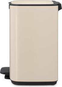 Cos de gunoi Brabantia Bo Pedal 1010077, 7 l, Inchidere lenta, Baza cauciucata, Bej
