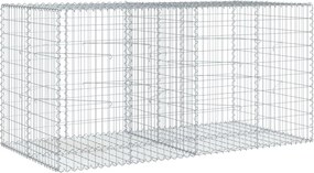 vidaXL Coș gabion cu capac, 200x100x100 cm, fier galvanizat