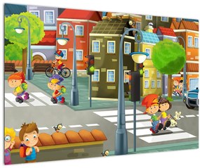 Tablou - Orășelul copiilor (90x60 cm)
