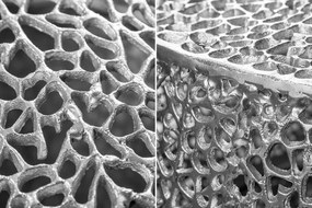 Masuta cu aspect deosebit Leaf 80cm, argintiu