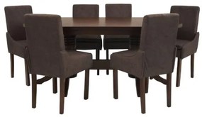 SET MASA COLOR 13 FIXA 180/95/75 CM + 6 SCAUNE TAPITATE