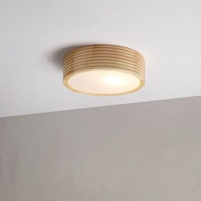 Plafonieră NATURAL MODERN 1xE27/15W/230V Ø 27,5 cm, din pin