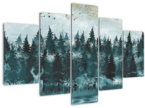 Tablou - Animale din pădure (150x105 cm)