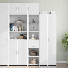 vidaXL Dulap depozitare slim alb 40x42,5x225 cm lemn prelucrat