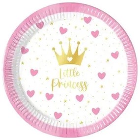 Prințese Little Princess farfurie de hârtie 8 buc 20 cm FSC