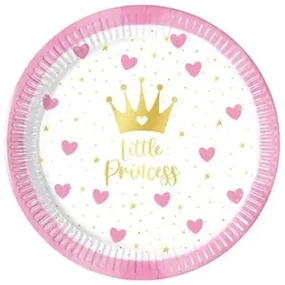 Prințese Little Princess farfurie de hârtie 8 buc 20 cm FSC