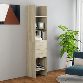 vidaXL Bibliotecă, stejar Sonoma, 40x35x180 cm, lemn prelucrat