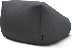 Fotoliu bean bag gri închis cu tapițerie din blană artificială Lilibet – Bobochic Paris