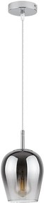 Lustra / Pendul design modern Petunia crom/fumuriu