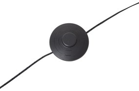 Lampă de podea de design neagră incl. LED cu dimmer - Ying