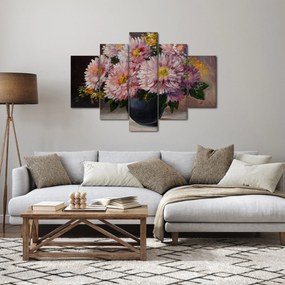 Tablou - Pictură în ulei, flori în vază (150x105 cm)