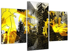 Tablou - Fotbal în marele oraș (90x60 cm)