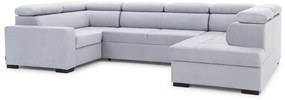 Colțar de living Modeno U dreapta - gri catifea hidrofobă Element 24 - Oferta limitata