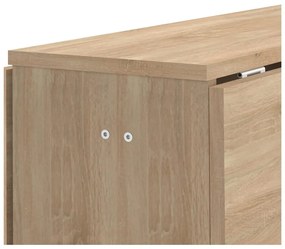 Masă de dining extensibilă cu aspect de lemn de stejar 76x28 cm Papillon – TemaHome