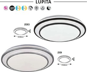 Plafoniera LED cu telecomanda Lupita negru, alb