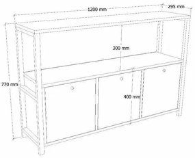 Dulap Nero v2 Atlantic Pine and Black