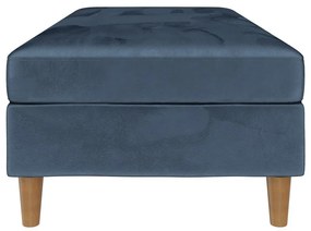Taburet albastru cu tapițerie din catifea Lilly – Støraa