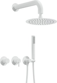 Silia - Set de duș încastrat cu baterie orizontală finisaj alb NQS_A0YK