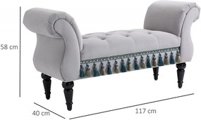 BAN236 - Bancuta 117 cm, bancheta, banca living, dormitor, hol - Gri