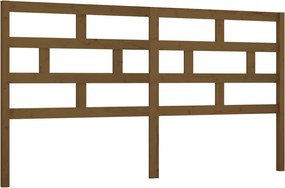 vidaXL Tăblie de pat, maro miere, 206x4x100 cm, lemn masiv de pin