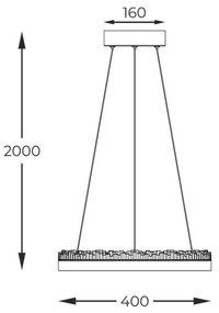Lustra suspendata LED moderna REGI 40cm