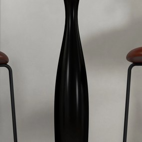 HOMCOM Masă rotundă, oțel vopsit în pulbere, MDF cu melamină, picioare antiderapante, 70 x 74 cm, Negru | Aosom Romania