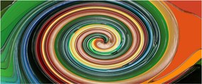 Tablou abstract - spirala colorata (120x50 cm)