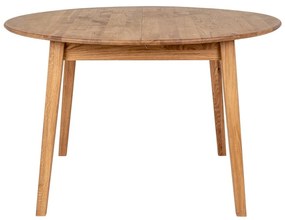 Masă de dining rotundă extensibilă din lemn de stejar ø 118 cm Metz – House Nordic