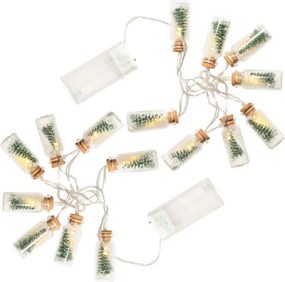 Set decorațiuni de Crăciun 8 LED-uri, pahare cu pomi 2 lanțu