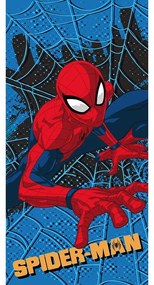 Prosop pentru copii roșu-albastru din microfibră 70x140 cm Spider-man – Jerry Fabrics