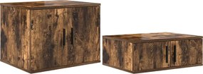 vidaXL Dulap de depozitare 2 pcs Stejar fumuriu 103 x 41 x 40 cm