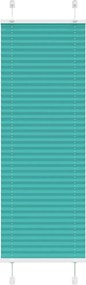 vidaXL Jaluzea plisată verde petrol 40x100 cm Lățime țesătură 39,4 cm