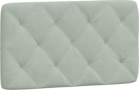 vidaXL Pernă tăblie de pat, gri deschis, 80 cm, catifea
