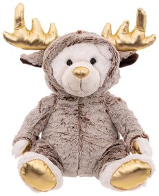 Jucărie de pluș de Crăciun, ursuleț îmbrăcat ca un ren, 28 cm