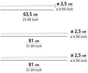 WENKO 19216100 - Suport universal pentru bară 2,5 x 2,5 cm, alb